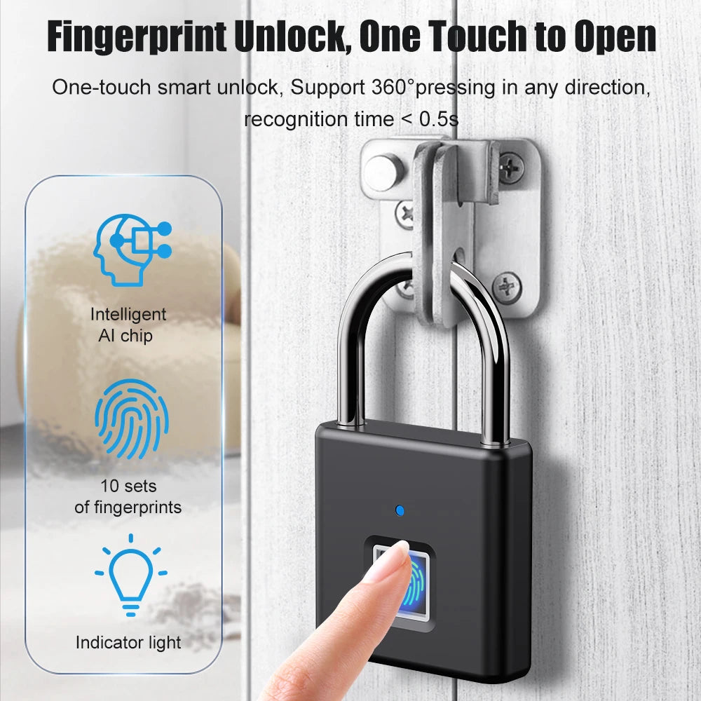 Focussa Shop™ Fingerprint Padlock