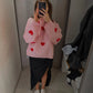 Cozy Red Heart Sweater