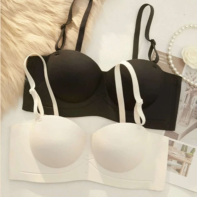 Seamless Half Cup Push-Up Bra