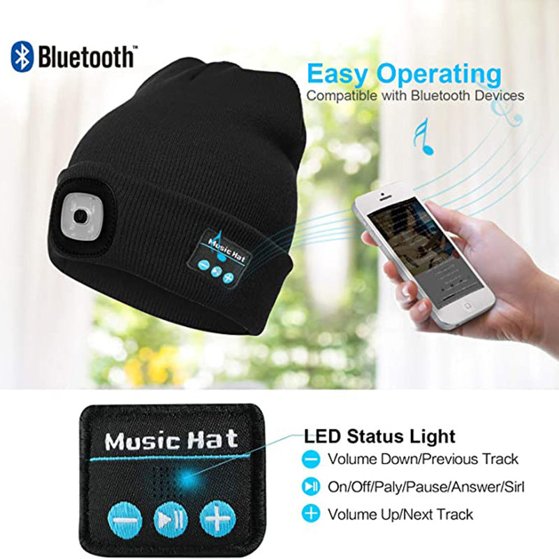 Focussa Shop™ LED Hat With Stereo Headset