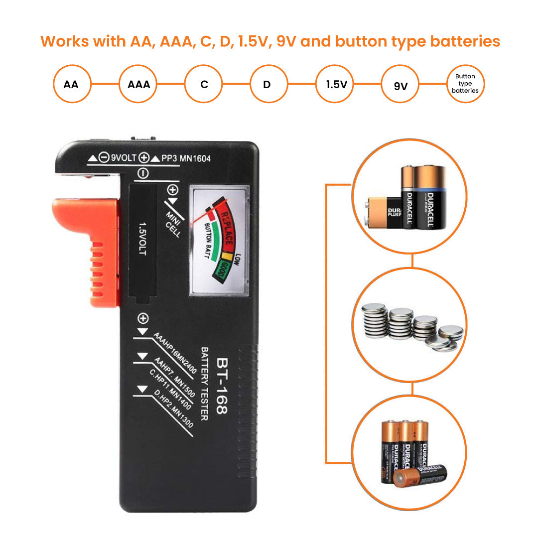 Focussa Shop™ Battery Tester Checker Universal