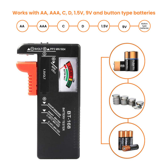 Focussa Shop™ Battery Tester Checker Universal